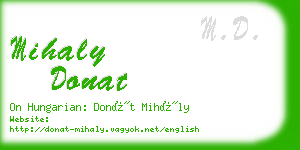 mihaly donat business card